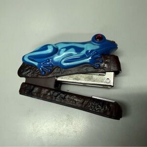 Blue Rainbow Tree Frog one of a kind stapler - office supplies, arts and crafts